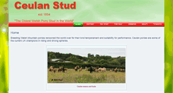 Desktop Screenshot of ceulan.welshpony.co.uk